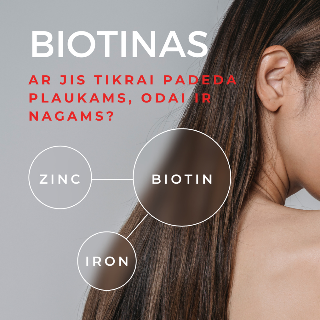 Biotinas plaukams, nagams, odai